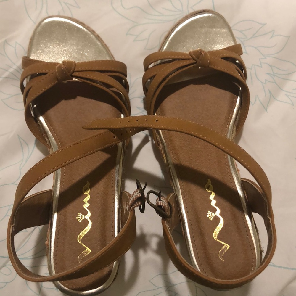 Nina suede wedges big girls 4